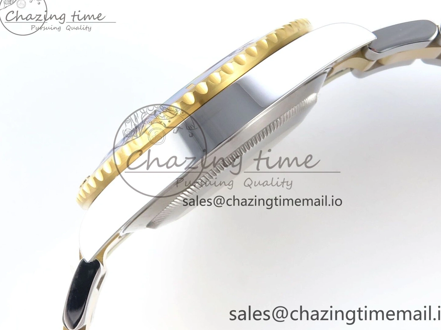 Best AAA Replica Sites Submariner YG Steel Bracelet 374 904L Dial 1:1 on Best Oyster Blue SH SS Edition Seasonal ARF SS YG 126613LB 0115